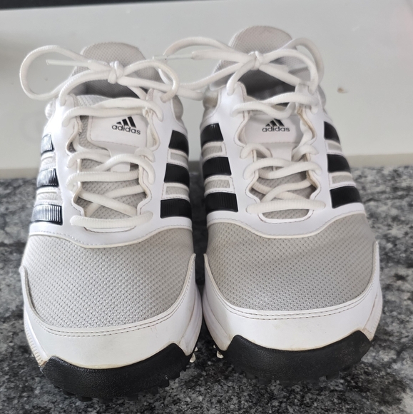 Adidas White and Black Golf Shoes - Picture 2 of 6